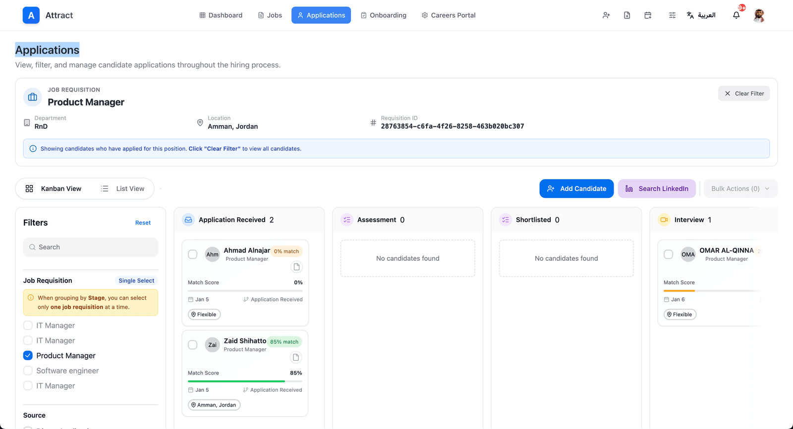 Applications Pipeline